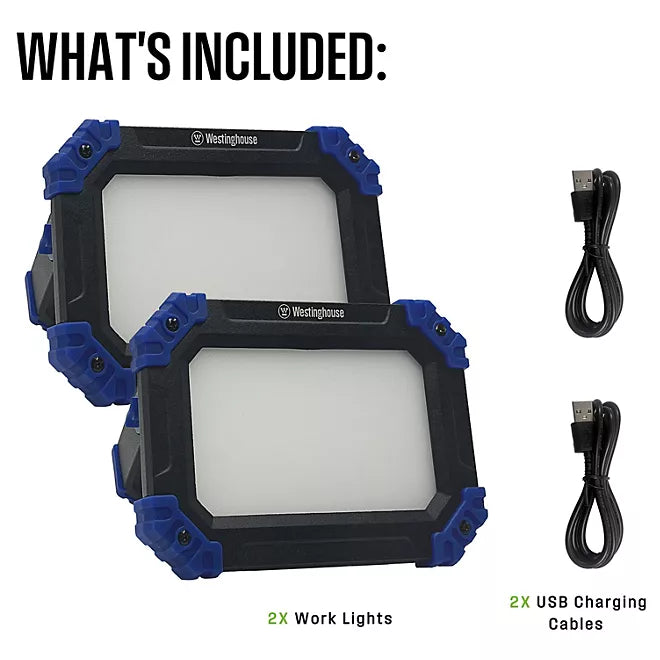2000 Lumen LED Rechargeable Portable Work Light