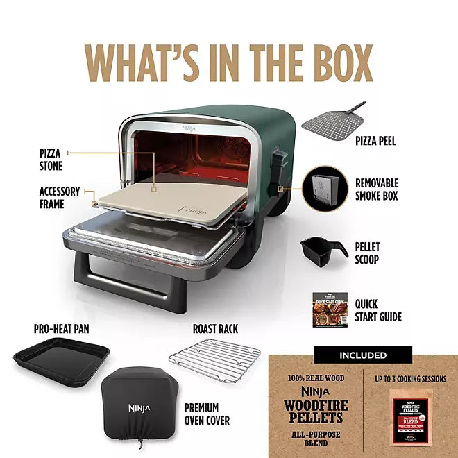 Woodfire 8-in-1 Outdoor Pizza Oven & Smoker with Woodfire Technology