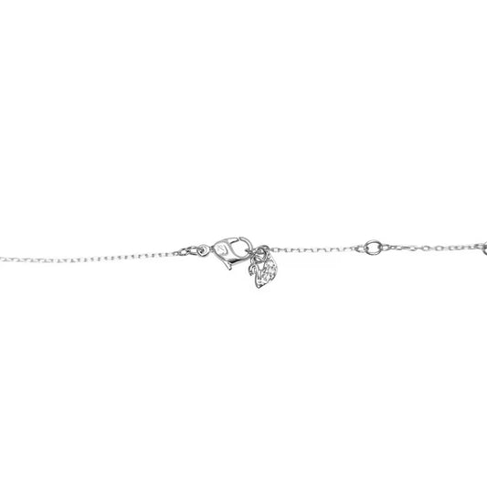 Round Cut White Crystal Infiniti & Heart Hyperbola Pendant Necklace
