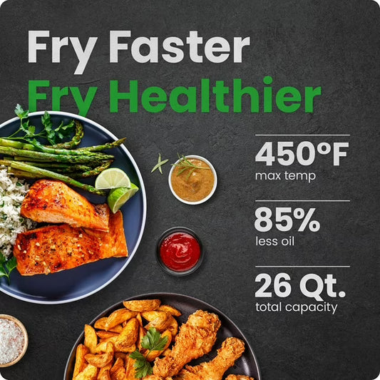 10-in-1 Stainless Steel French Door Toaster Oven Air Fryer