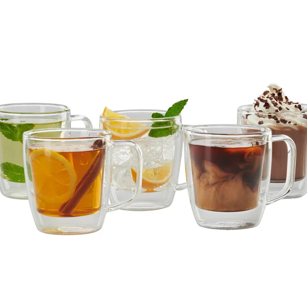 J.A. Henckels 6-piece Double Wall Glass Mug Set