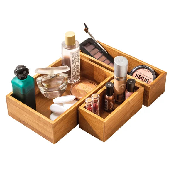 Classics 10-piece Bamboo Storage Box Organizer Set