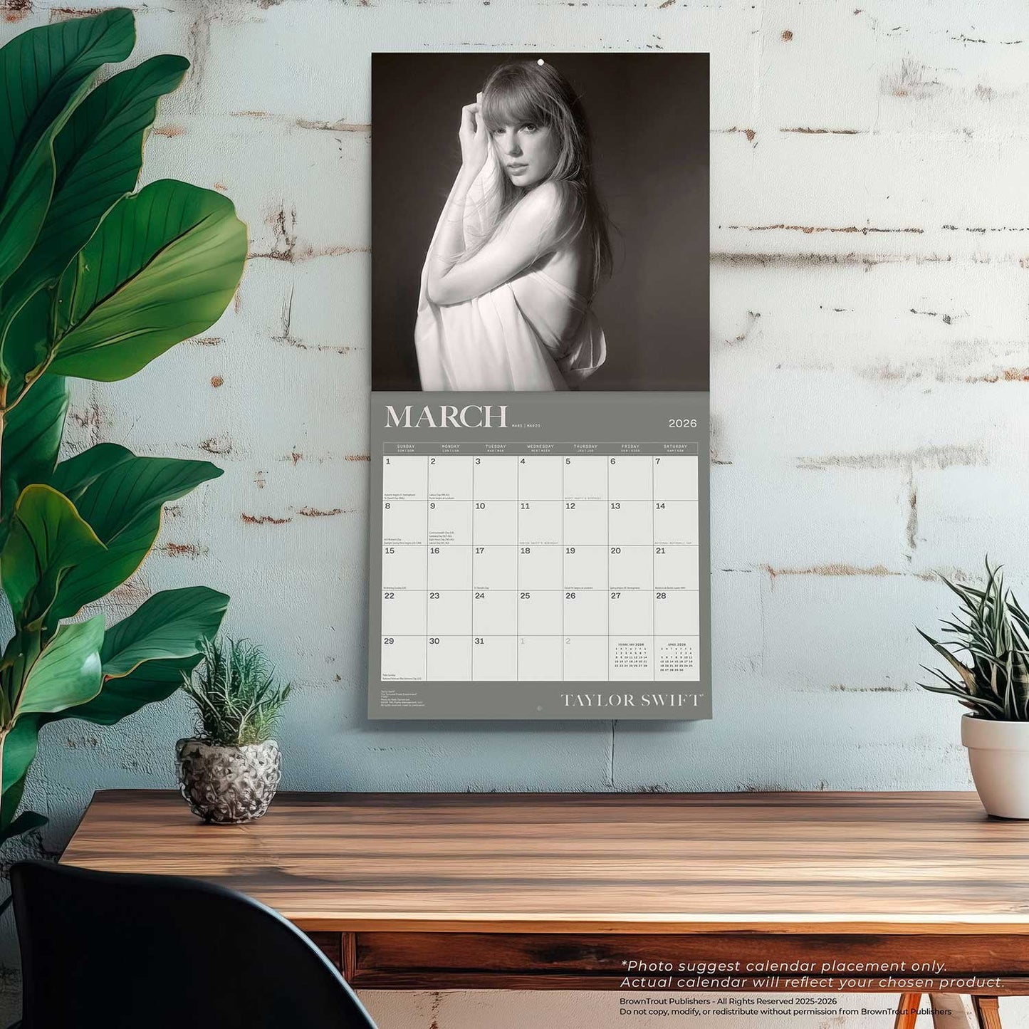 Taylor Swift Official 2026 Plastic-Free Wall Calendar