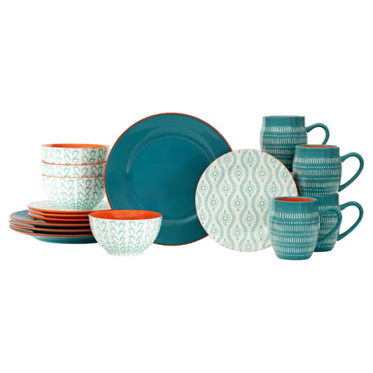 16-piece Dinnerware Set Patterned