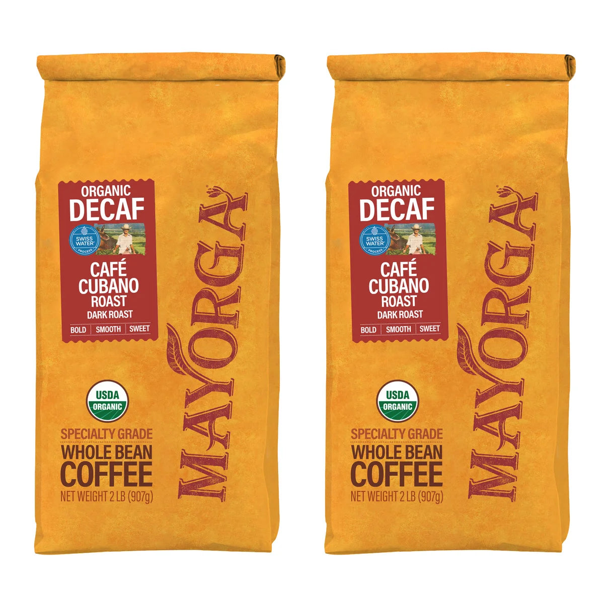 Mayorga Decaf Café Cubano Roast, Dark Roast, Whole Bean Coffee