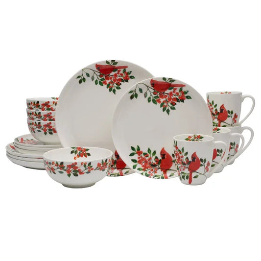 Mikasa Cardinal Leaves 16-piece Bone China Dinnerware Set