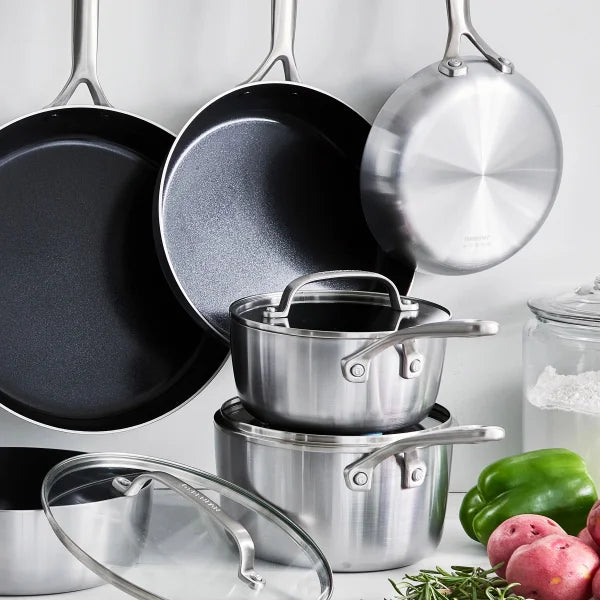 GreenPan GP5 Vista 5-ply Stainless Steel Ceramic Nonstick 12-piece Cookware Set