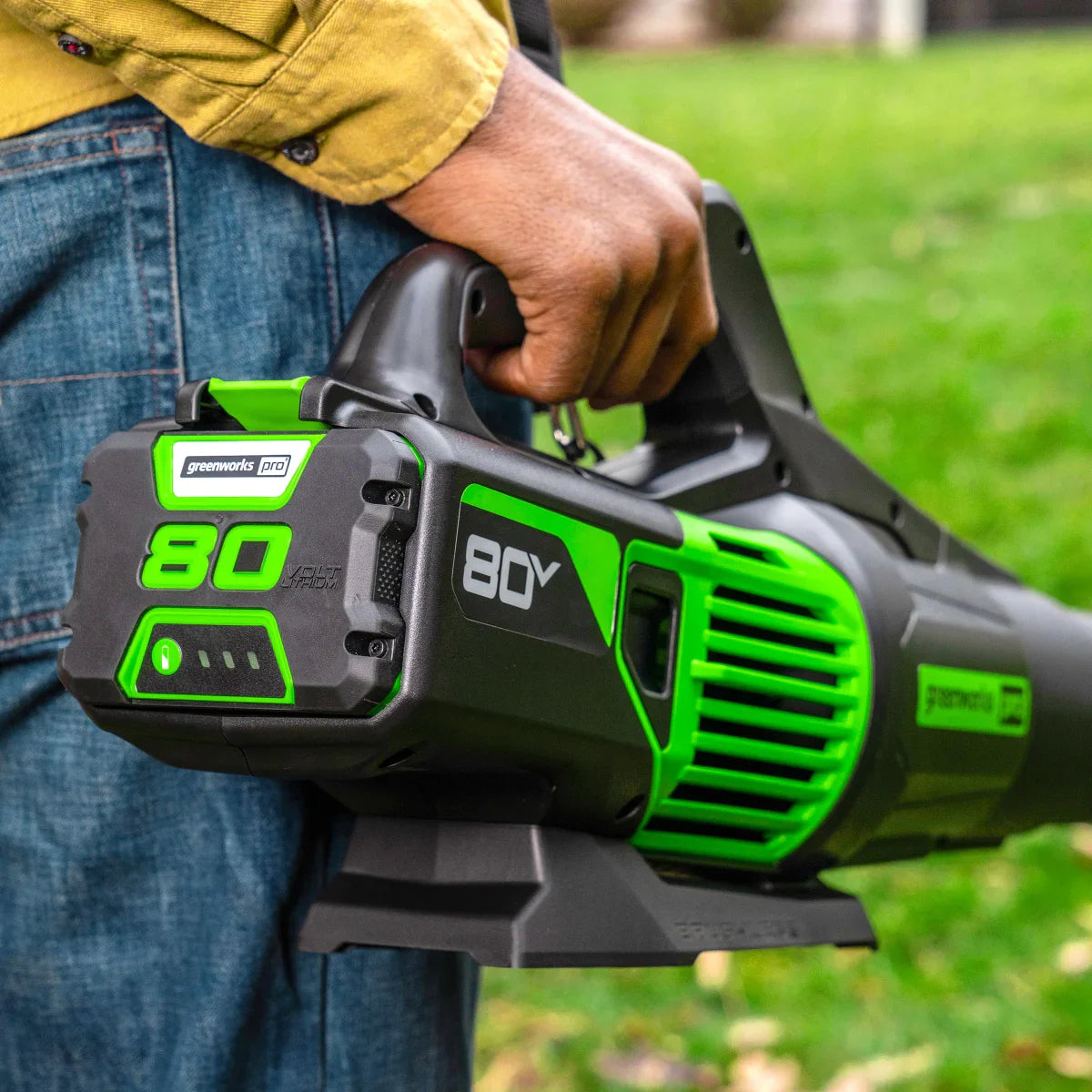 Greenworks 80V 16” Trimmer + 730 CFM Blower Combo Kit