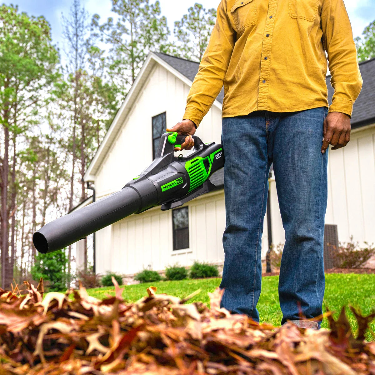 Greenworks 80V 16” Trimmer + 730 CFM Blower Combo Kit