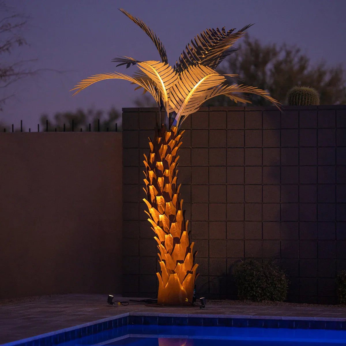 sunset Palm Tree - 10' Sculpture