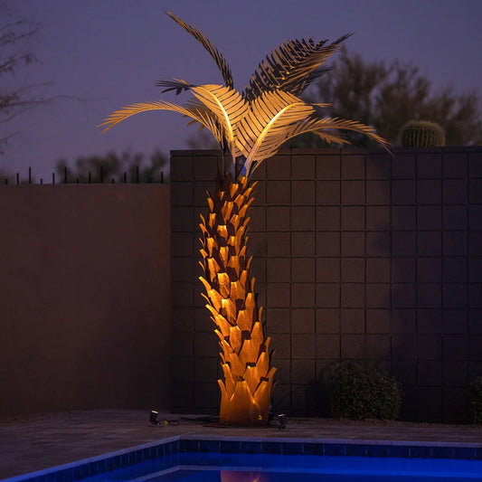 sunset Palm Tree - 10' Sculpture