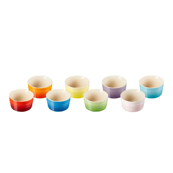 Le Creuset Stackable Ramekins, 8-piece Rainbow Multi Color