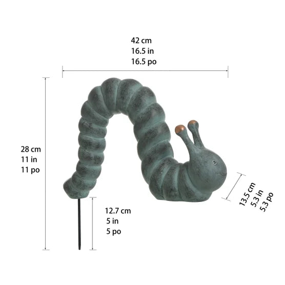 Caterpillar Garden Statue