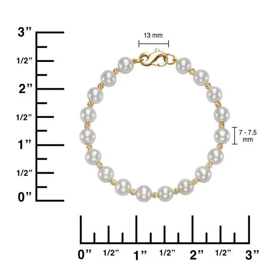 Pearl Bracelet with 14kt Yellow Gold Clasp