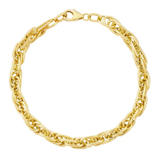 14kt Yellow Gold Multi Link Twist Bracelet