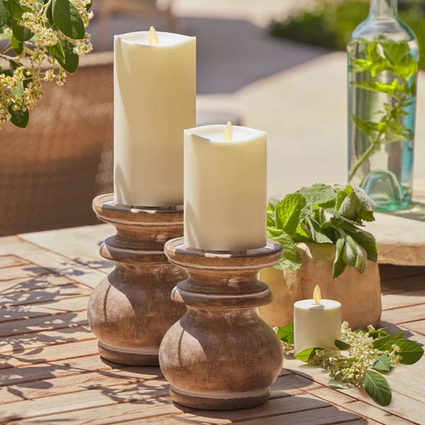 Luminara Outdoor Moving Flame Set, 3-pack