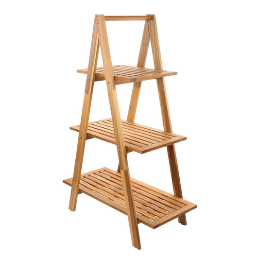 Outdoor Wood Plant Stand- Cascade 3-Layer