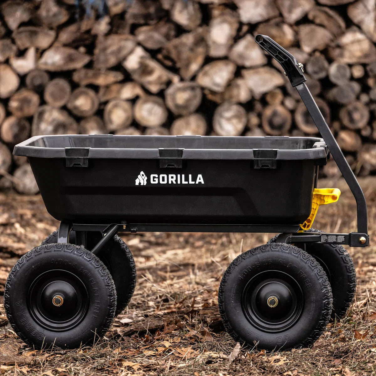 Gorilla 9 Cu. Ft. Heavy Duty Poly Dump Cart with Flat Free Tires