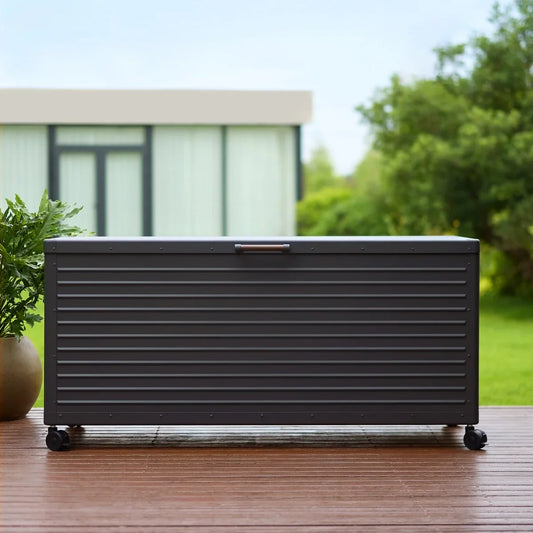 Metal Storage Box with Lockable Wheels