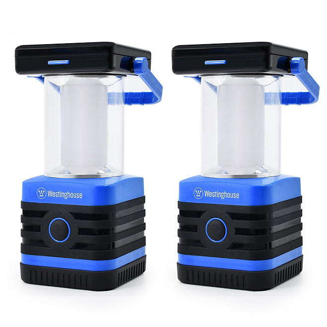 Westinghouse Solar Rechargeable LED Portable Lanterns – 2-Pack, 1000 Lumens