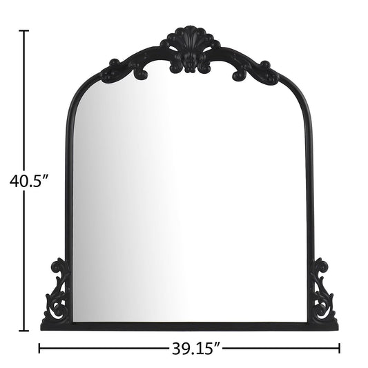 Filigree Wall Mirror, Black