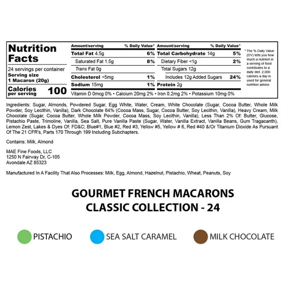 Bonbon & Macron Classic Tasting Collection,Tray Bundle 72 Pieces