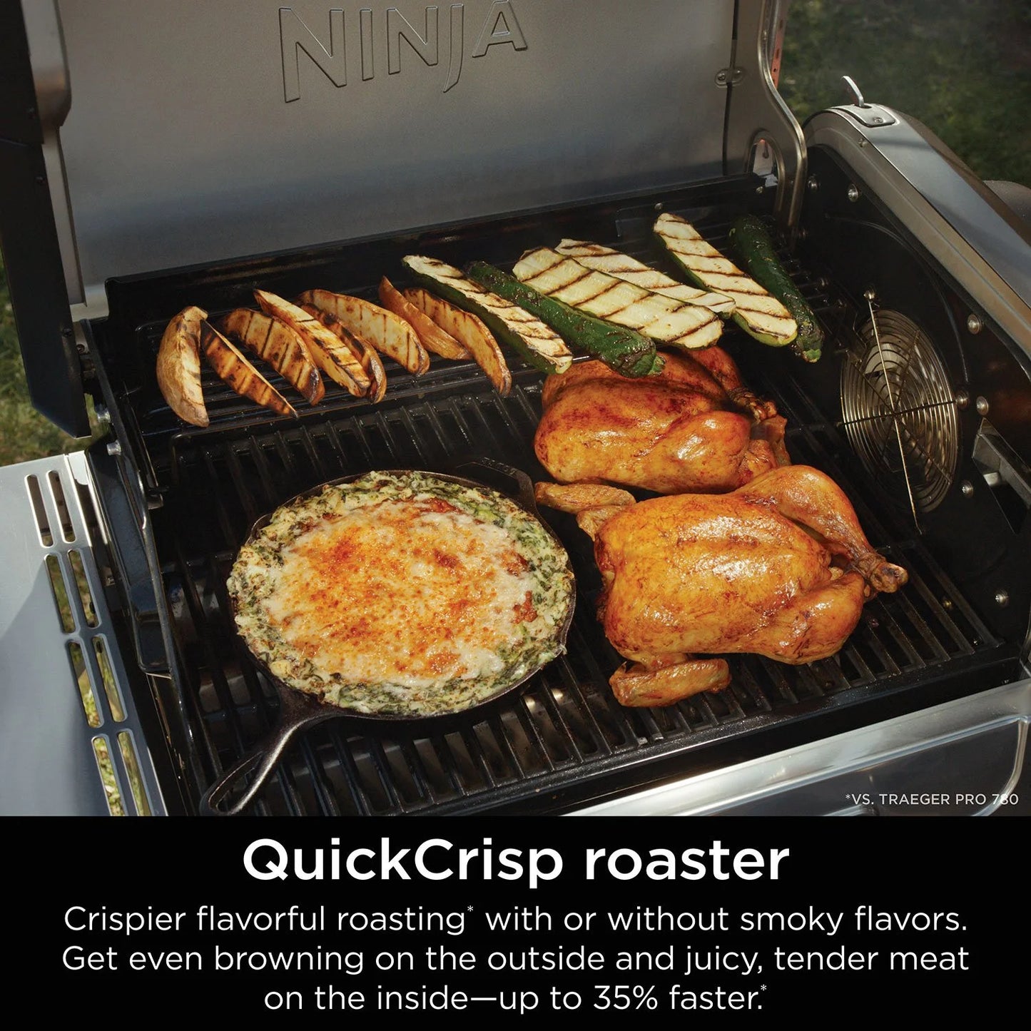 Propane Grill & Smoker Outdoor Cooking System 5-in-1