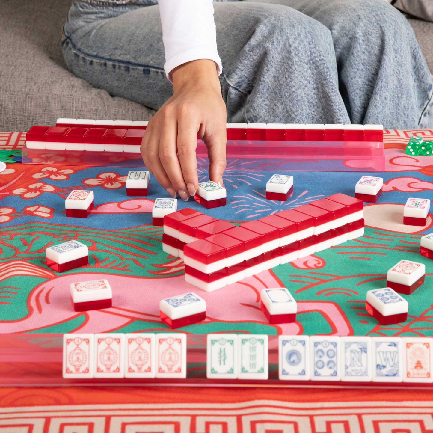 Deluxe Acrylic Lunar New Year Mahjong Starter Kit