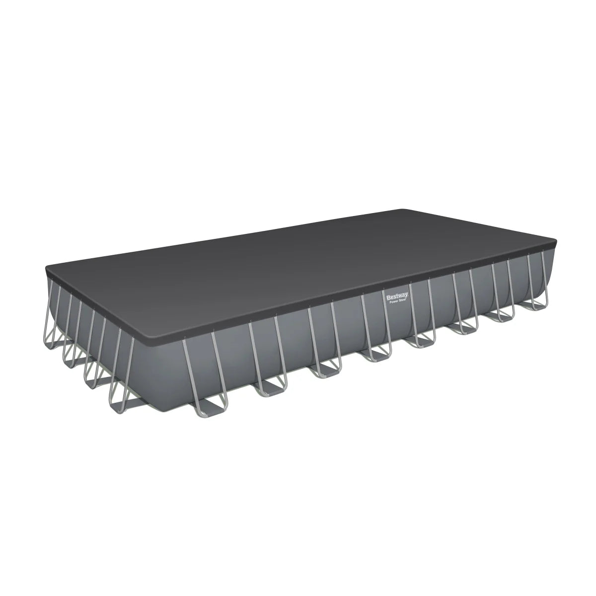 Bestway Platinum Series Power Steel 31'4" x 16' x 52" Above Ground Pool Set- Gray