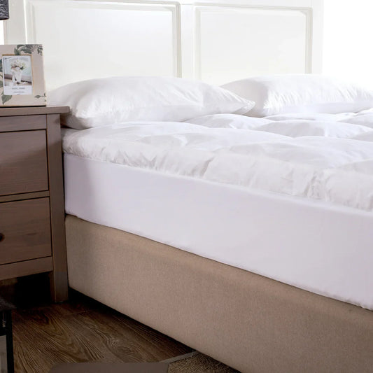 White Goose Down & Feather Dual Chamber Mattress Topper