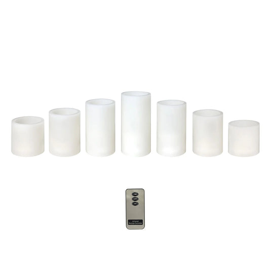 Flameless LED Wax Candles, 7 pc.