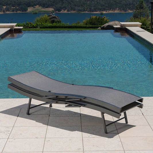Chaise Lounge Set with Adjustable Armrests