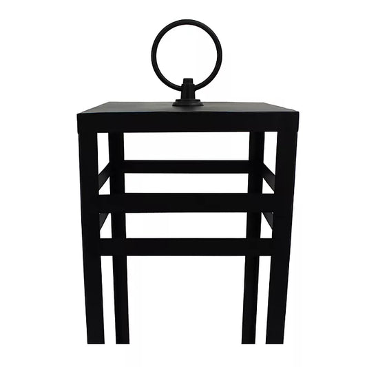 Becki Owens Pillar Black Lantern (28") with LED Flameless Candle