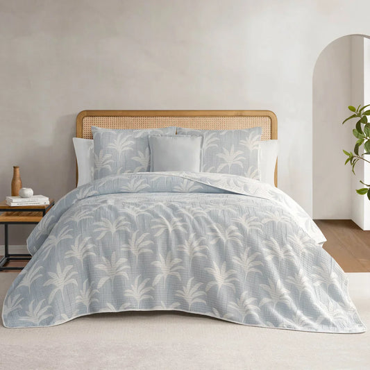 West Park Palm Tree 4-piece Quilt Set