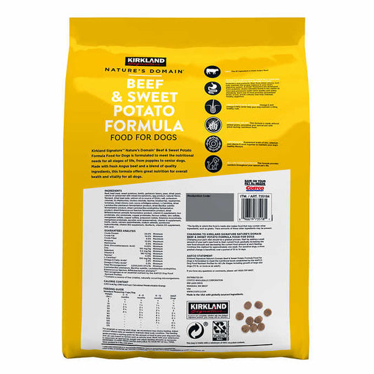 Kirkland Signature Nature's Domain Beef & Sweet Potato Dog Food 25 lb.