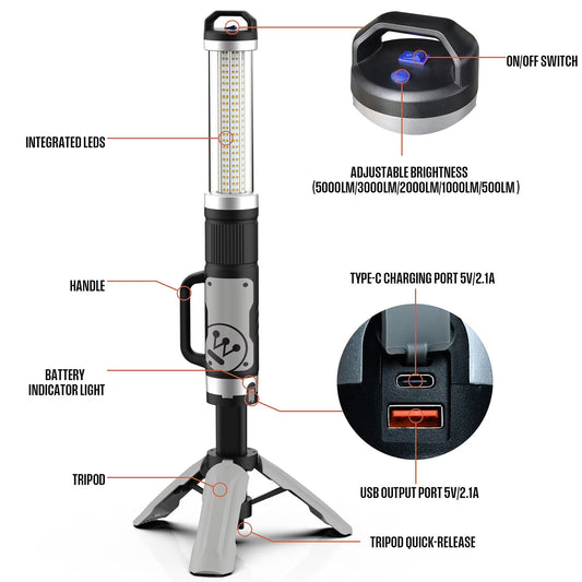 Rechargeable 5000 Lumen LED Work Light