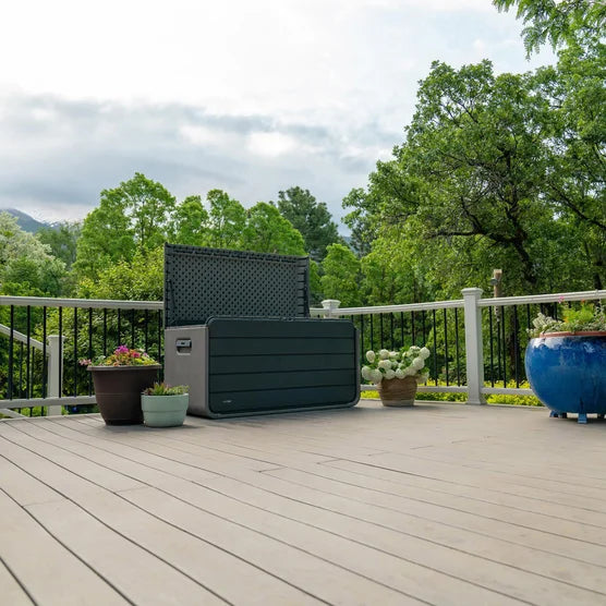 165 Gallon Modern Deck Box, Grey