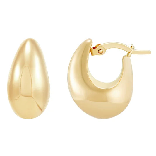 14kt Yellow Gold Wide Hoop Earrings