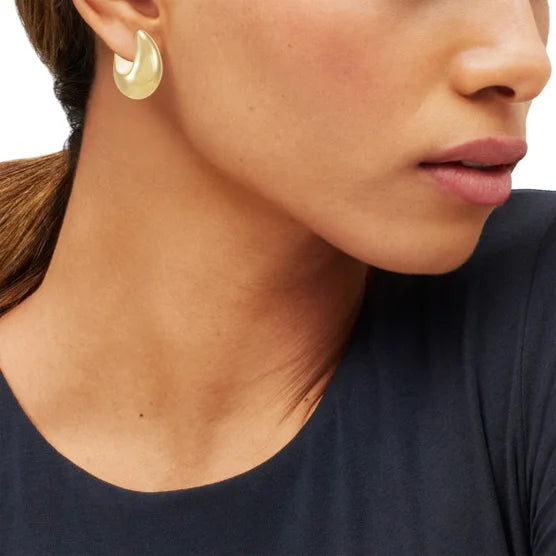 14kt Yellow Gold Wide Hoop Earrings