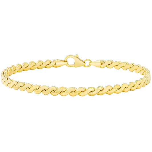 14kt Yellow Gold Serpentine Chain Bracelet