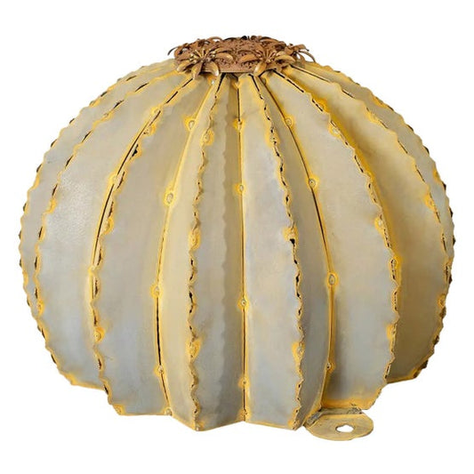 Golden Barrel Torch Sculpture by Desert Steel