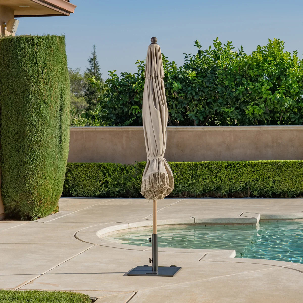 SunVilla 10 ft. Cabana Market Fringe Umbrella