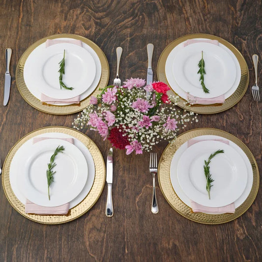 Mikasa Holiday Stainless Steel Charger Plates