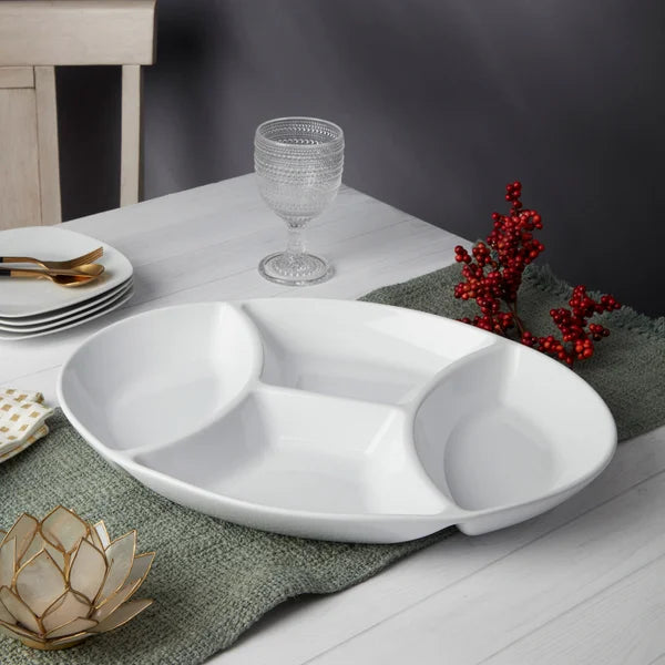 Denmark Stoneware 4-Section Serving Tray