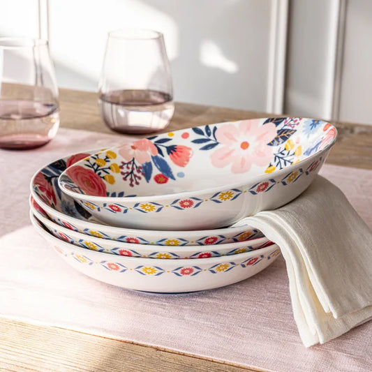 Spring Garden 4-piece Dinner Bowl Set by Jess Phoenix