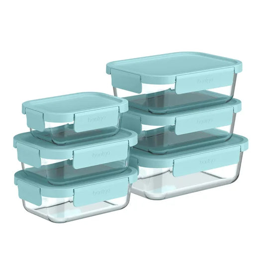 12-piece Glass Food Storage Set