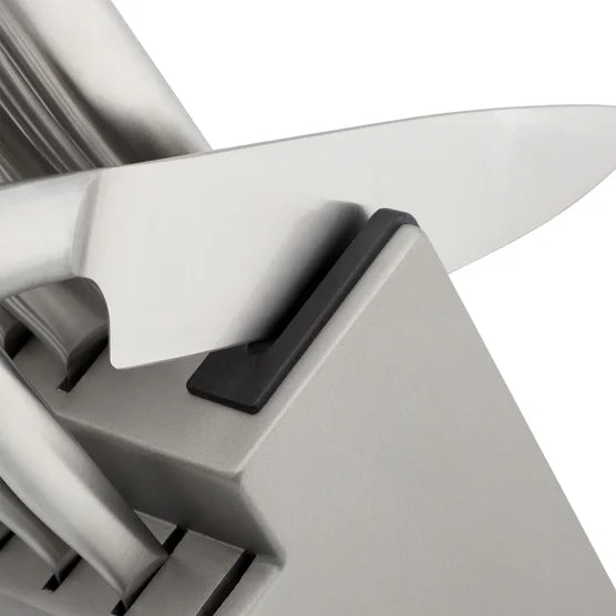15-piece Knife Block Set with Built-in Sharpener