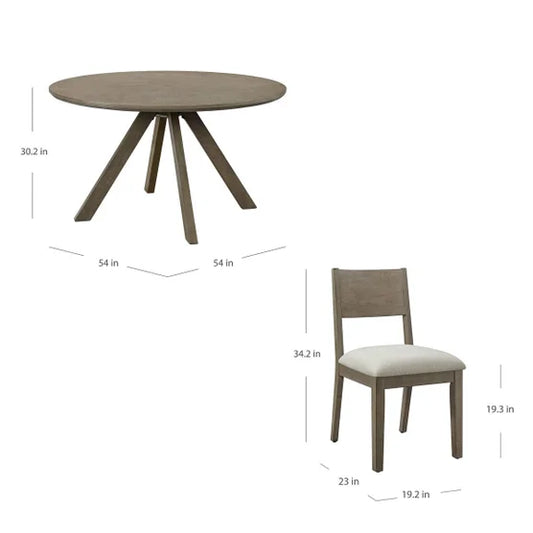 54" Round Dining Table and 4 Chairs
