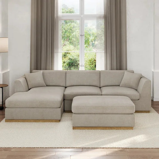 Caley Reversible Sofa Chaise with Ottoman