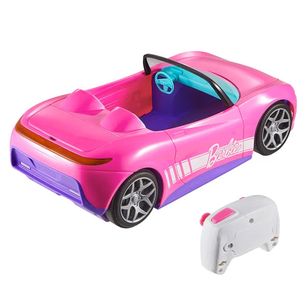 Hot Wheels Barbie RC Convertible Car with 2 Barbie Dolls